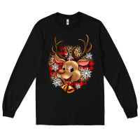 Black reindeer christmas Long Sleeve Tee - Zillion Design Studio
