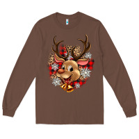 Chestnut reindeer christmas Long Sleeve Tee - Zillion Design Studio