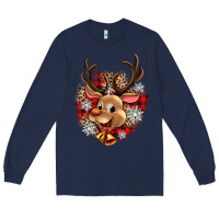 Navy reindeer christmas Long Sleeve Tee - Zillion Design Studio