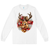 White reindeer christmas Long Sleeve Tee - Zillion Design Studio