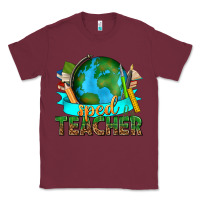 Burgundy sped teacher with earth globe Classic Tee - texasbilliewilder