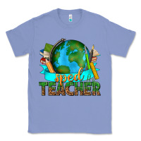 Colony Blue sped teacher with earth globe Classic Tee - texasbilliewilder
