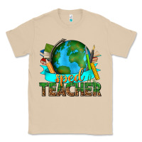 Mushroom sped teacher with earth globe Classic Tee - texasbilliewilder