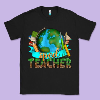 Sped Teacher With Earth Globe Classic Tee Designed By Texasbilliewilder