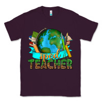 Plum sped teacher with earth globe Classic Tee - texasbilliewilder