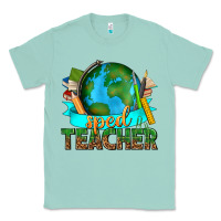 Seafoam sped teacher with earth globe Classic Tee - texasbilliewilder