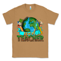 Toasted Coconut sped teacher with earth globe Classic Tee - texasbilliewilder