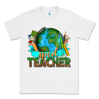 White sped teacher with earth globe Classic Tee - texasbilliewilder