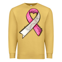 Antique Gold breast cancer sport ribbons Premium Sweatshirt - AdoDesignShop