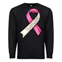 Black breast cancer sport ribbons Premium Sweatshirt - AdoDesignShop