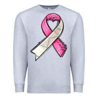 Heather Grey breast cancer sport ribbons Premium Sweatshirt - AdoDesignShop