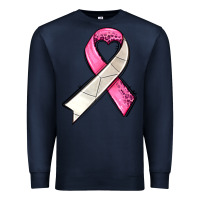 Navy breast cancer sport ribbons Premium Sweatshirt - AdoDesignShop