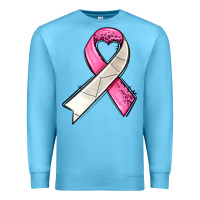 Ocean Blue breast cancer sport ribbons Premium Sweatshirt - AdoDesignShop