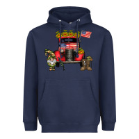 Navy america soldier truck Heavyweight Hoodie - CowhideDigitalArt
