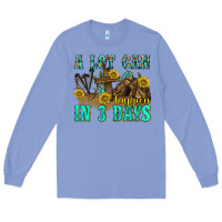 Colony Blue a lot can happen in 3 days western Long Sleeve Tee - texasbilliewilder