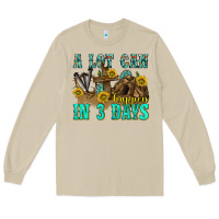 Mushroom a lot can happen in 3 days western Long Sleeve Tee - texasbilliewilder