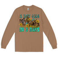 Toasted Coconut a lot can happen in 3 days western Long Sleeve Tee - texasbilliewilder