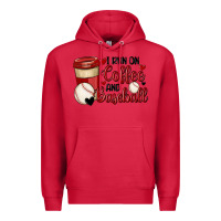 Cardinal i run on coffee and baseball Premium Hoodie - MaliasSmallBusiness