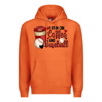 I Run On Coffee And Baseball Premium Hoodie | Teevron