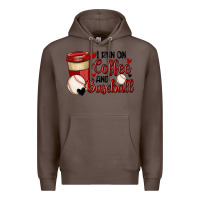 Coffee i run on coffee and baseball Premium Hoodie - MaliasSmallBusiness