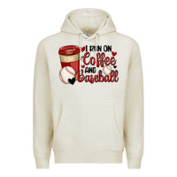 Oatmeal Heather i run on coffee and baseball Premium Hoodie - MaliasSmallBusiness