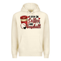 Sandshell i run on coffee and baseball Premium Hoodie - MaliasSmallBusiness