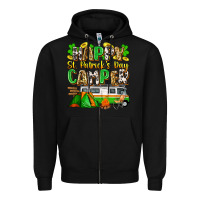 Black happy st. patrick's day camper Zipper Hoodie - Zillion Design Studio