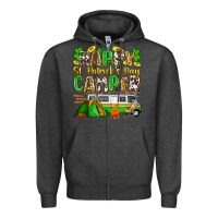 Charcoal Heather happy st. patrick's day camper Zipper Hoodie - Zillion Design Studio