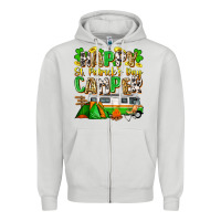 Dove Grey happy st. patrick's day camper Zipper Hoodie - Zillion Design Studio