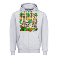 Heather Grey happy st. patrick's day camper Zipper Hoodie - Zillion Design Studio