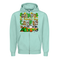 Happy St. Patrick's Day Camper Zipper Hoodie | Teevron
