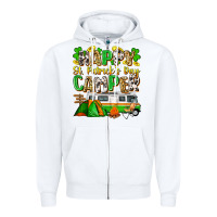 White happy st. patrick's day camper Zipper Hoodie - Zillion Design Studio