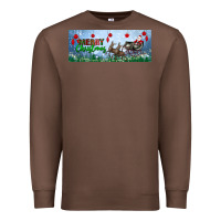Chestnut merry christmas with santa sleigh Premium Sweatshirt - BundleAndBundleShop