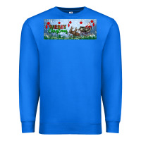 True Royal merry christmas with santa sleigh Premium Sweatshirt - BundleAndBundleShop