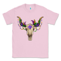 Bubblegum Pink mardi gras bullskull Classic Tee - RanaPortraitStore