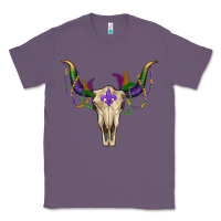 Lavender mardi gras bullskull Classic Tee - RanaPortraitStore