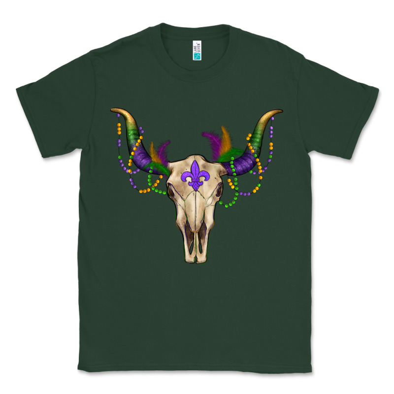Mardi Gras Bullskull Classic Tee by RanaPortraitStore | Teevron