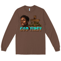Chestnut a wise man puts god first Long Sleeve Tee - texasbilliewilder