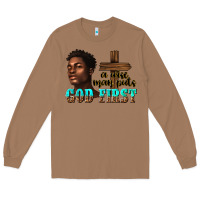 Toasted Coconut a wise man puts god first Long Sleeve Tee - texasbilliewilder
