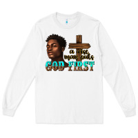 White a wise man puts god first Long Sleeve Tee - texasbilliewilder