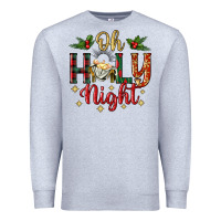 Heather Grey oh holy night Premium Sweatshirt - BundleAndBundleShop