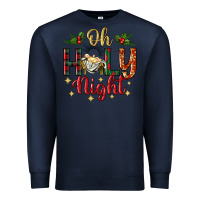 Navy oh holy night Premium Sweatshirt - BundleAndBundleShop