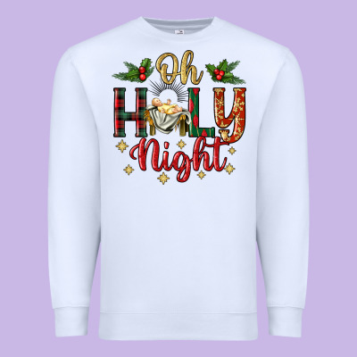 Oh Holy Night Premium Sweatshirt Designed By Bundleandbundleshop