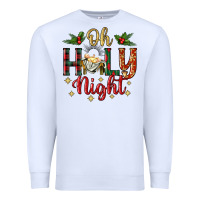 White oh holy night Premium Sweatshirt - BundleAndBundleShop