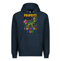 Navy mommy of the birthday boy Premium Hoodie - MaliasSmallBusiness