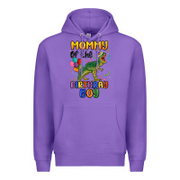Purple mommy of the birthday boy Premium Hoodie - MaliasSmallBusiness