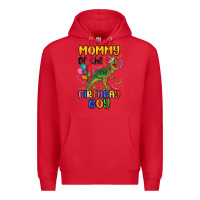 Red mommy of the birthday boy Premium Hoodie - MaliasSmallBusiness