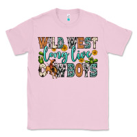Bubblegum Pink wild west long live cowboys Classic Tee - Zillion Design Studio