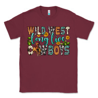 Burgundy wild west long live cowboys Classic Tee - Zillion Design Studio
