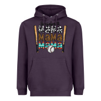 Plum baseball mama mama mama Heavyweight Hoodie - CowhideDigitalArt